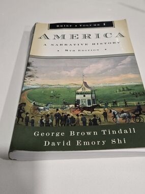 America: A Narrative History by George Brown Tindall - Green Cover